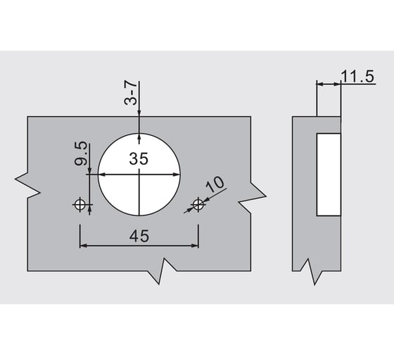 Петля Unihopper 135 CLIP-ON + H=0/3D HG1408.45