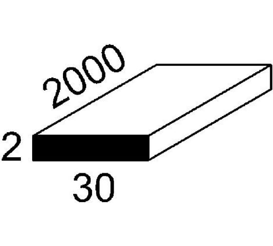 Алюминиевая полоса GWS 30х2х2000 мм 0231/П30х2х2