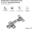 Минипетля clip-on накладная с доводчиком 26 мм 2 шт. Lemax PROF 2pcs-M310-Full 2