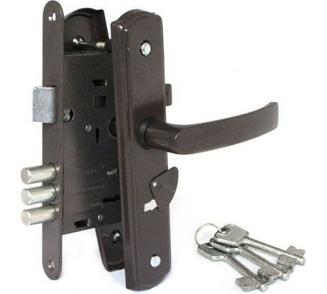 Врезной замок СТРОММАШИНА ЗВ 9-4-1-4-15 корич. 6487