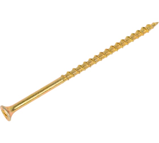 Саморез по дереву Dr. Bronz острый, желтый цинк, 4.2x90 мм, 1 кг JC9010