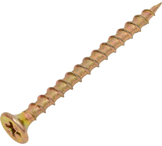 Саморез по дереву Dr. Bronz острый, желтый цинк, 3.5x51 мм, 0.5 кг JC5105