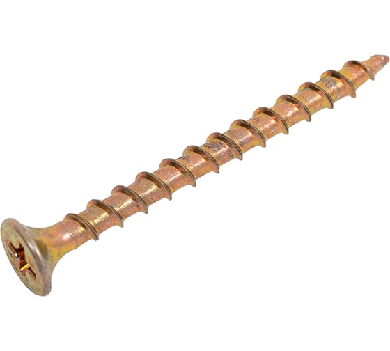Саморез по дереву Dr. Bronz острый, желтый цинк, 3.5x45 мм, 2 кг JC4520