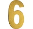 Самоклеящаяся цифра Скобяной малая, металлическая, золото, "6" 009843 1