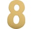 Самоклеящаяся цифра Скобяной малая, металлическая, золото, "8" 009845 1