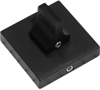 Поворотная кнопка Doorlock dl tk08/s/8/65 bl черная, для задвижек, квадратная розетка, шпиндель 8x65 мм 73387