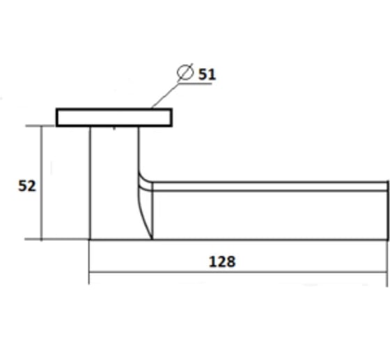 Ручка раздельная Trodos 551 серия 06 slim, черный матовый 204767