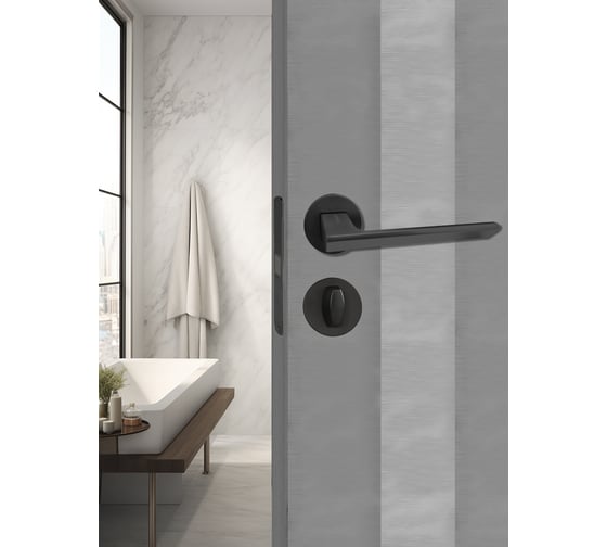 Ручка раздельная Trodos 551 серия 06 slim, черный матовый 204767