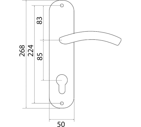 Ручка на планке Trodos AL106/85-L алюминий, никель 204483