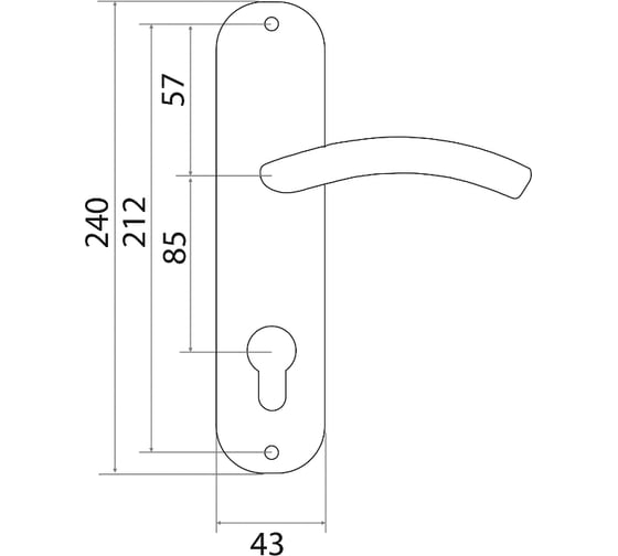 Ручка на планке Trodos AL106/85-M алюминий, золото 204482