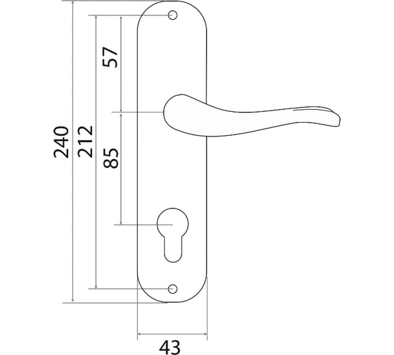Ручка на планке Trodos AL59/85-M алюминий, никель 204491