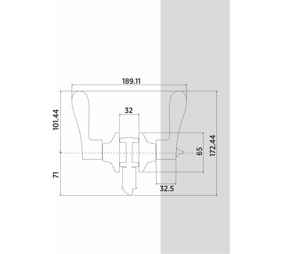 Ручка KNOB BUSSARE ключ-фиксатор 37-01 GOLD 940000001259