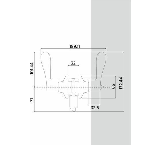 Ручка KNOB BUSSARE ключ-фиксатор 37-01 CHROME 940000001262