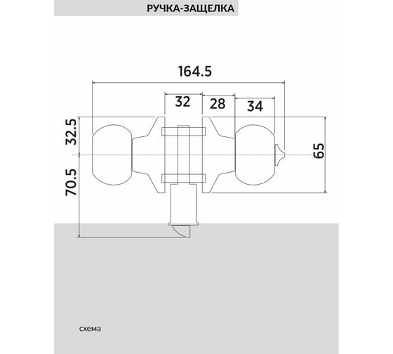 Ручка KNOB BUSSARE проходная 67-05 GOLD 940000001252