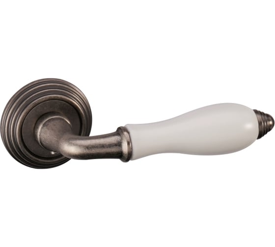 Дверные ручки ADDEN BAU PORCELLANA V214 AGED SILVER 940000001281