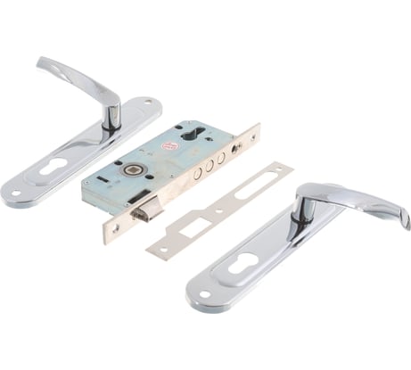 Врезной замок ЗЕНИТ ЗВ4-85.3 хром б\ц 28680