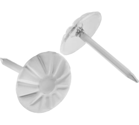 Гвозди декоративные ТУНДРА фактурные, 11x16 мм, хром, 50 шт. 9743700