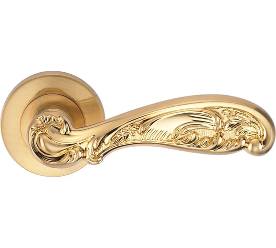 Дверная ручка на круглой накладке GENESIS FLOR S. GOLD 20G 940000000847 1