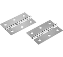 Петля накладная ТУНДРА 60x37x0.9 мм, цвет хром, 2 шт. 9903989