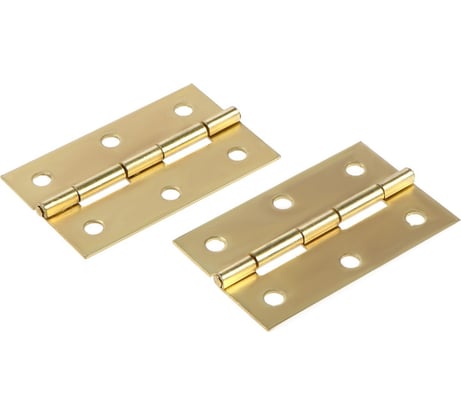 Петля накладная ТУНДРА 60x37x0.9 мм, цвет золото, 2 шт. 9903990