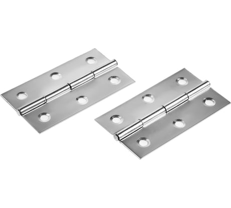 Петля накладная ТУНДРА 66x38x0.9 мм, цвет хром, 2 шт. 9903992