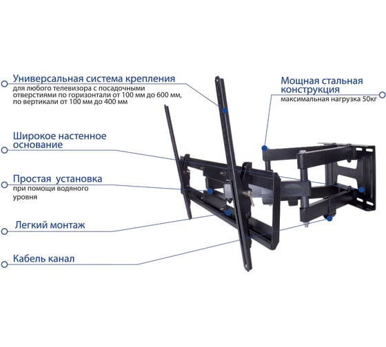 Кронштейн KROMAX для LED/LCD телевизоров PIXIS-XL black