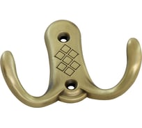 Двухрожковый мебельный крючок Kerron атласная бронза KR-0211-MAB