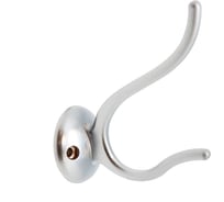 Двухрожковый мебельный крючок Kerron матовый хром KR-0190-SC