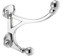 Двухрожковый мебельный крючок Kerron хром KR-0100