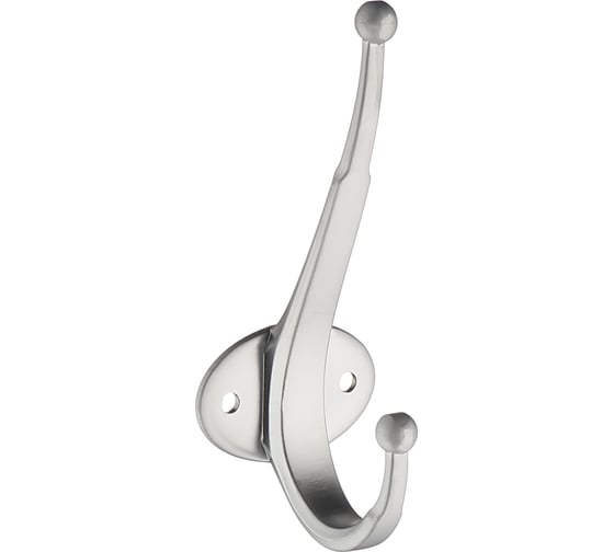 Мебельный крючок KERRON двухрожковый, матовый хром KR 0320 SC 1
