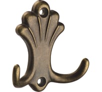 Двухрожковый мебельный крючок Kerron оксидированная бронза KR-0290-OAB