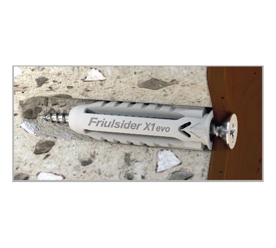 Дюбель универсальный Партнер Friulsider X1 evo 6x30, нейлон, 30 шт. ФАС FR 6007000603000 30