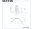 Двухрожковый мебельный крючок Kerron хром KR-0060 4