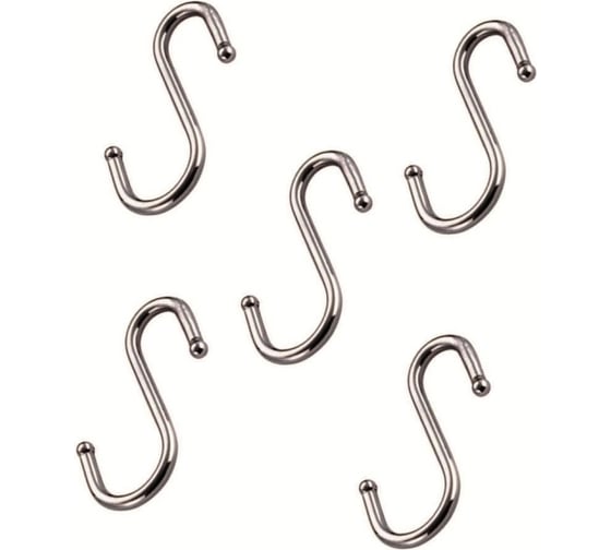 Набор одинарных крючков из 5 шт Delphinium S-hooks АЕ-414/5pcs 101073