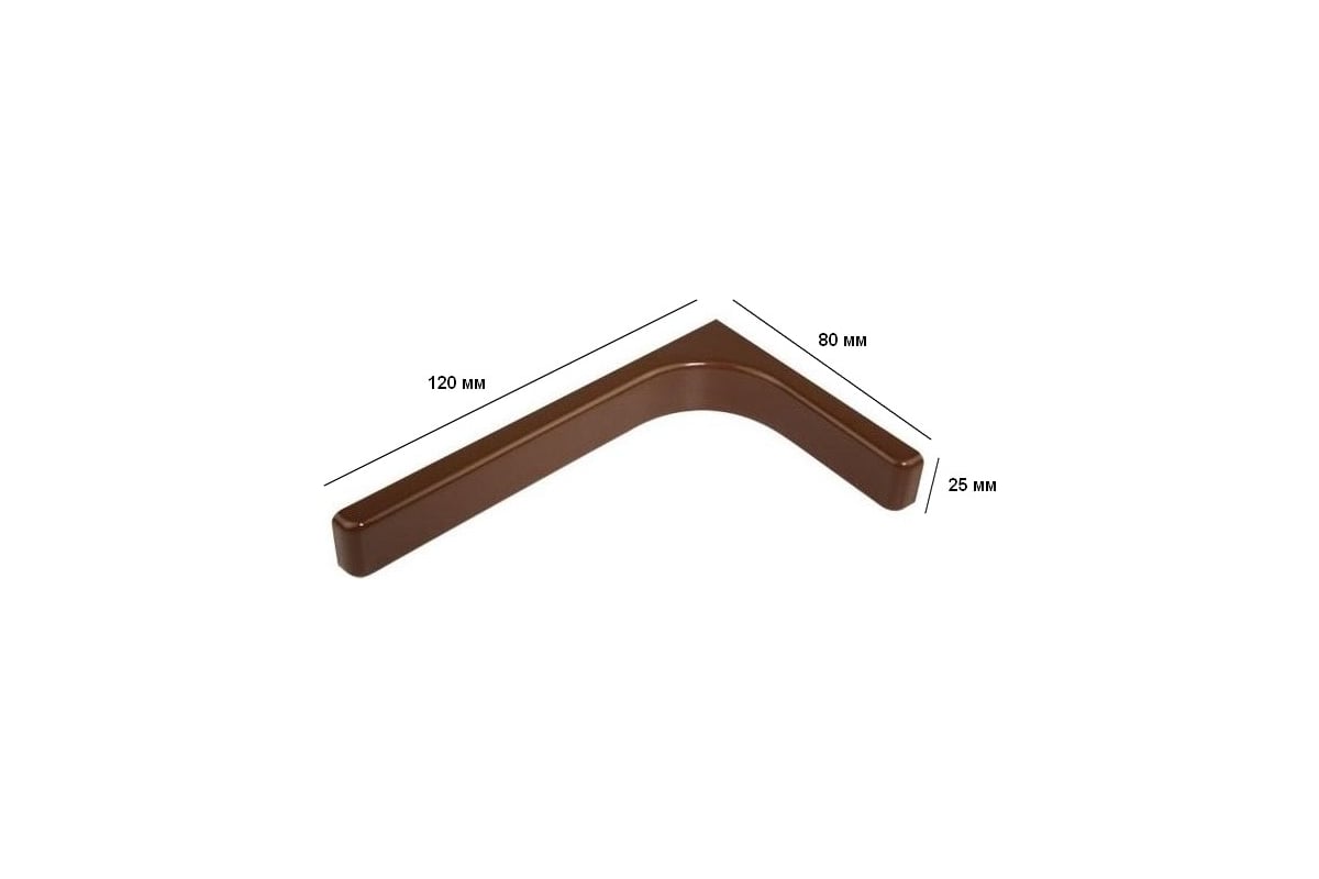 Консоль с декоративной накладкой Tech-Krep 120 мм, коричневый, 1 шт ...