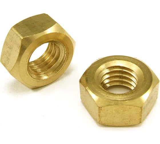 Гайка шестигранная Insparion DIN 934, латунь, М8, 4 шт С1-00001825 1