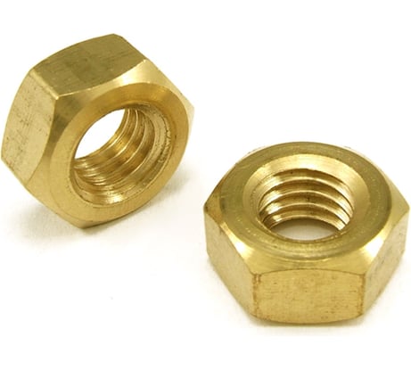 Гайка шестигранная Insparion DIN 934, латунь, М8, 2 шт С1-00001824