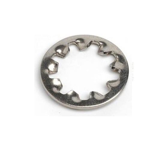 Шайба пружинная ЦКИ DIN6797A М 2 зубчатая, A2 100 шт. 55664 1
