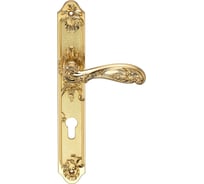 Дверная ручка на длинной накладке GENESIS FLOR S. GOLD CL 940000000403