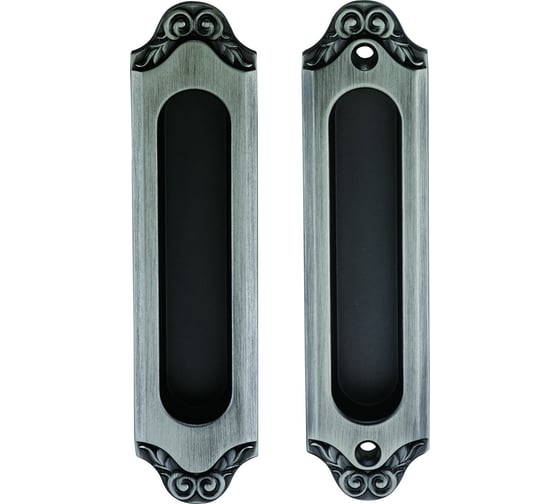 Дверная ручка на длинной накладке GENESIS ACANTO BL. SILVER SD 940000001470