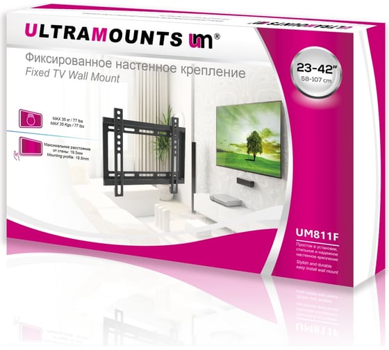 Фиксированный кронштейн для телевизора Ultramounts UM811F