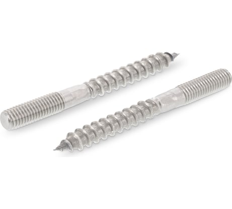Шпилька METIZ-A2 ART.9082 М8x120 А2, нержавеющий, с резьбой по дереву, 2 шт. 908228120 2