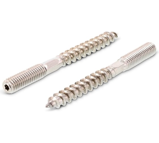 Шпилька METIZ-A2 ART.9082 М10x100 А2, нержавеющий, с резьбой по дереву, 2 шт. 9082210100 2 32900916