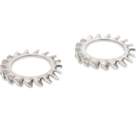 Стопорная шайба METIZ-A2 DIN 6798A M4 А2, пружинная с зубцами, нержавеющая, 10 шт. 6798A24 10