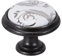 Ручка-кнопка Brante RK.1433.35.BK керамика-чёрный никель 107172