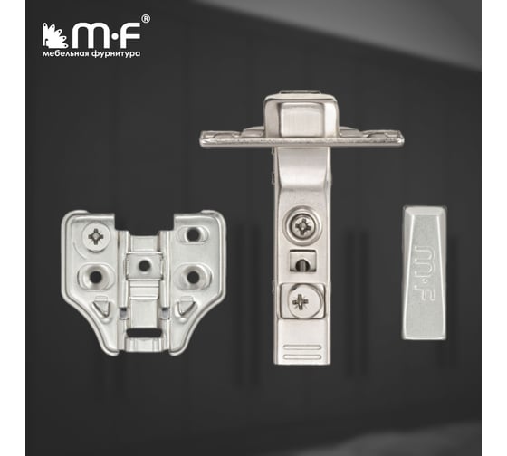 Петля MF Prima All-2-Way 3D, Clip-on, накладная с доводчиком, мягкий ход, никель, в сборе 18100v