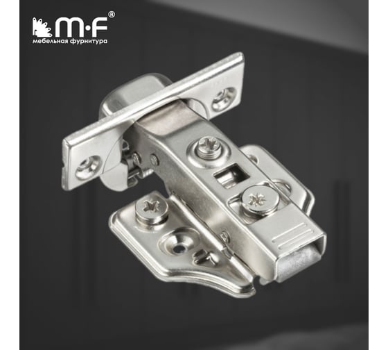 Петля MF Prima All-2-Way 3D, Clip-on, накладная с доводчиком, мягкий ход, никель, в сборе 18100v