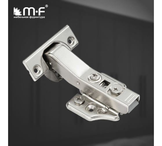 Петля MF Prima All-2-Way 3D, Clip-on, 45 с доводчиком, мягкий ход, никель, в сборе 18107v