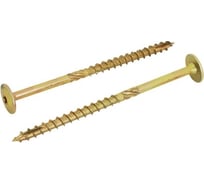 Саморез конструкционный ЦКИ Infix, тарельчатый, 6x140, желтый цинк, TX30, 10 шт. 57603