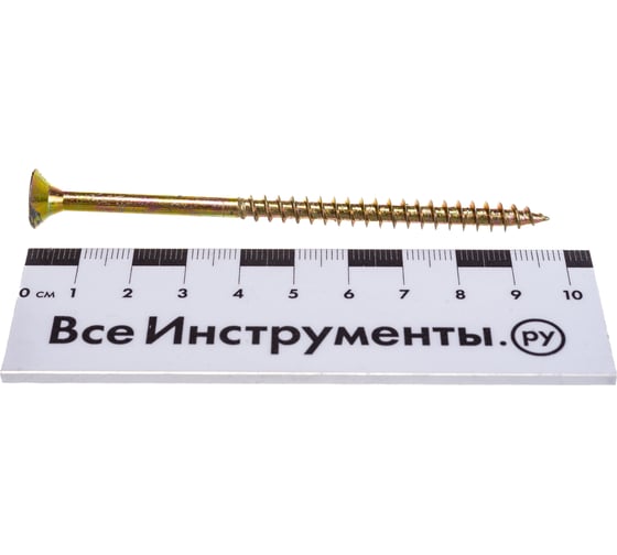 Шуруп VIPкрепеж желтый цинк 6,0х100 3шт 11414 VIP